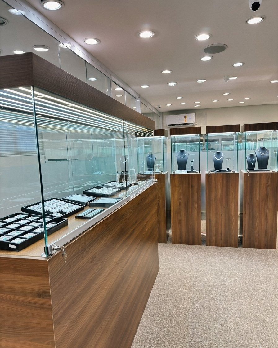 Vitrines e gemas especiais